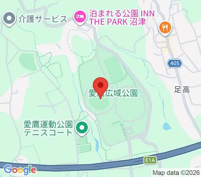 静岡県営愛鷹球場の地図