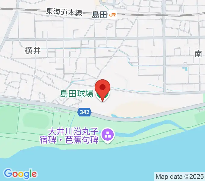 島田球場の地図
