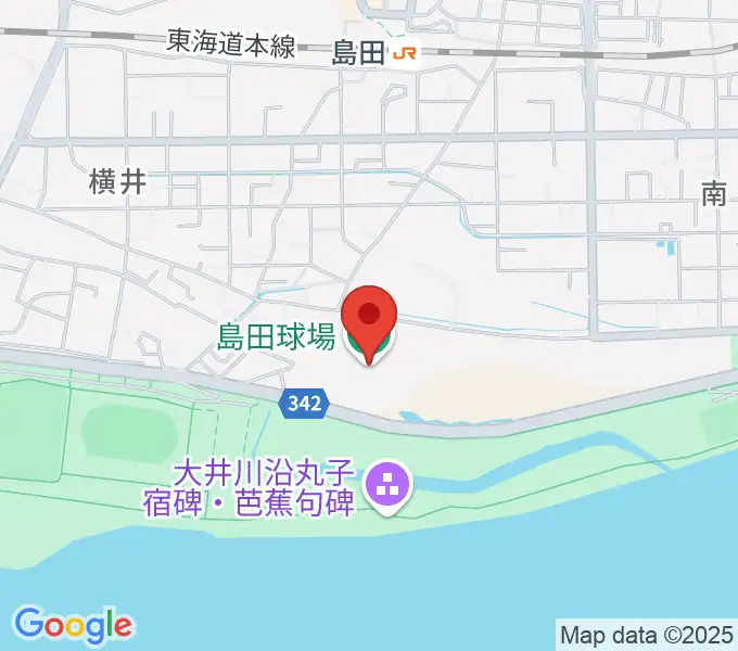 島田球場の地図