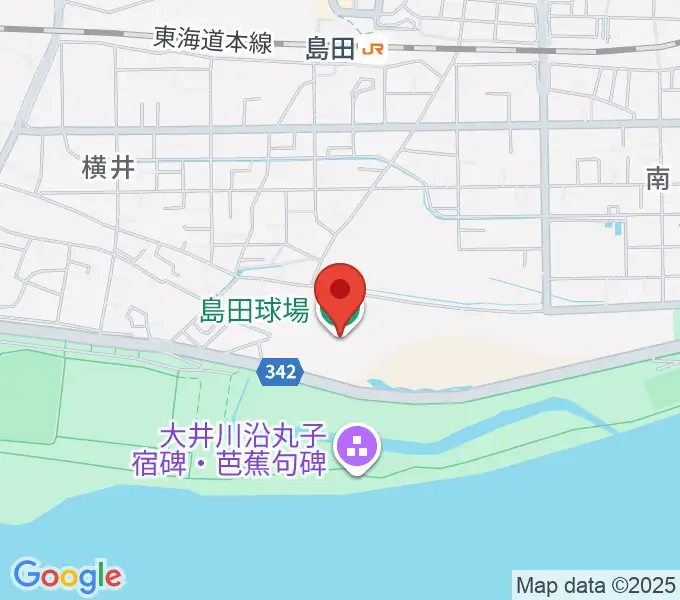 島田球場の地図