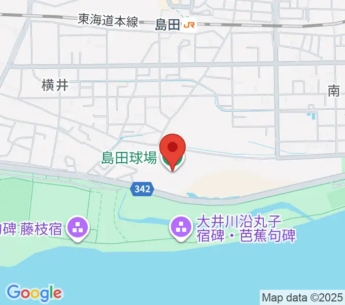 島田球場の地図