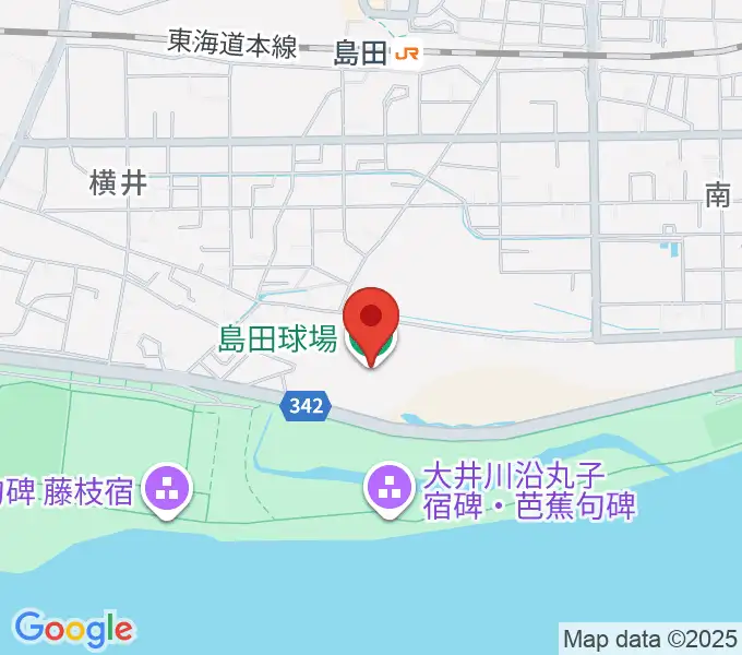 島田球場の地図