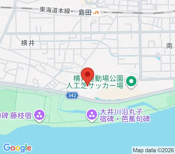 島田球場の地図