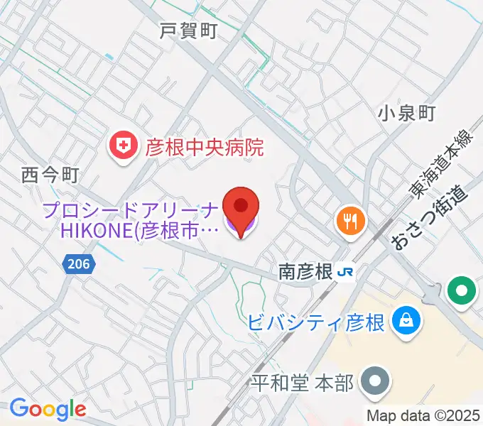プロシードアリーナHIKONEの地図