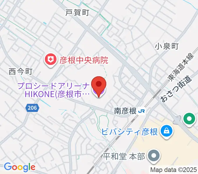 プロシードアリーナHIKONEの地図