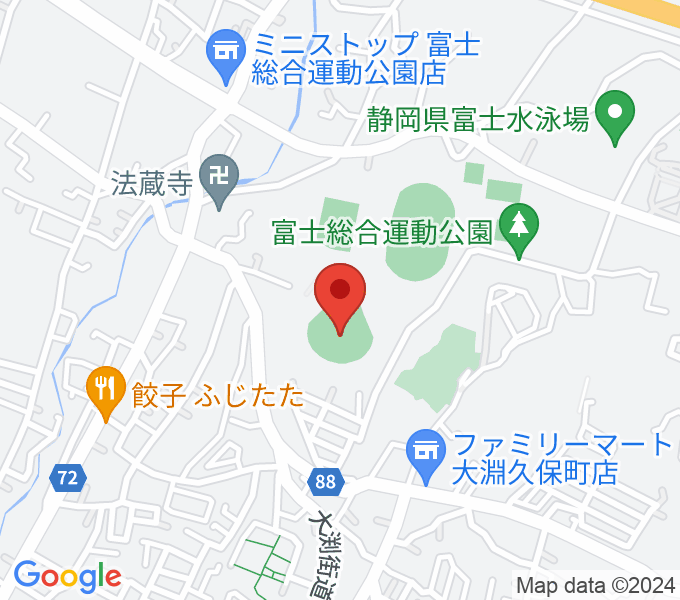 富士総合運動公園野球場の場所