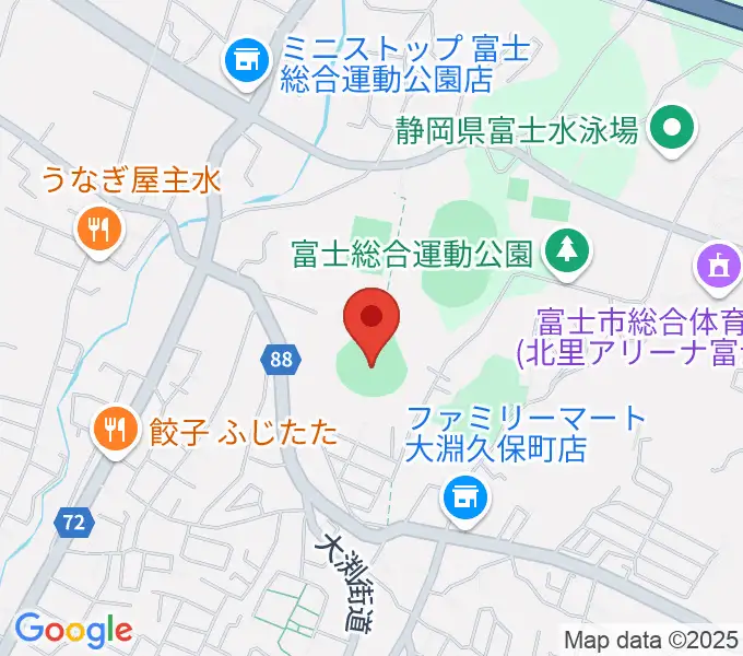 富士総合運動公園野球場の地図