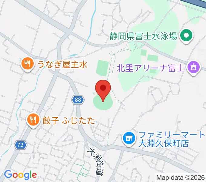 富士総合運動公園野球場の地図