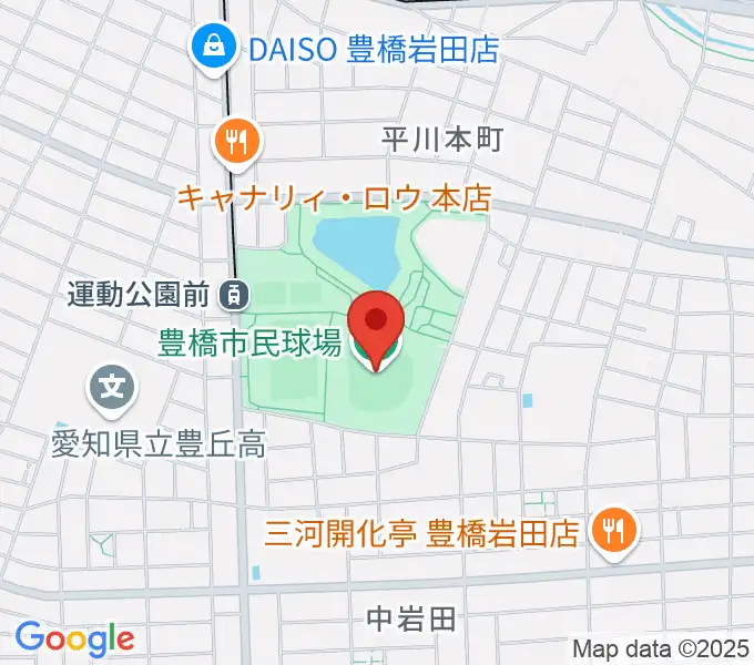 豊橋市民球場の地図