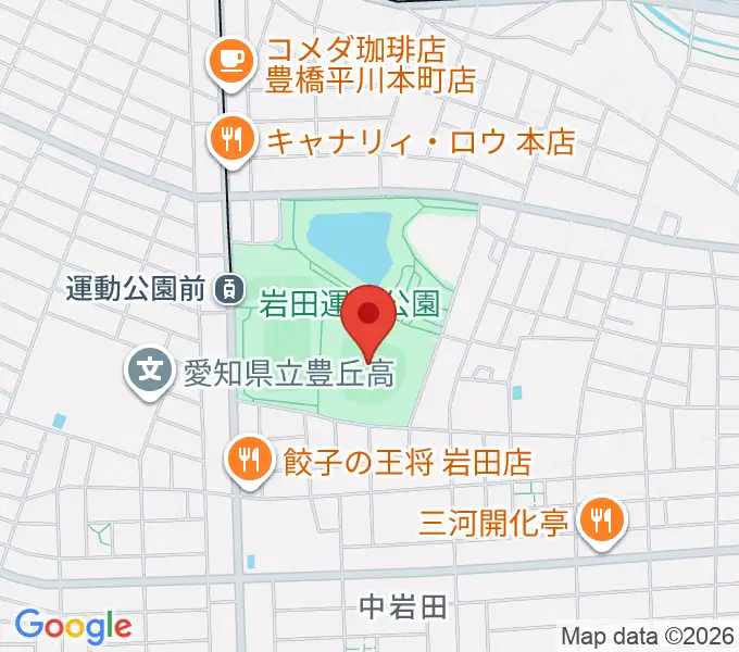 豊橋市民球場の地図