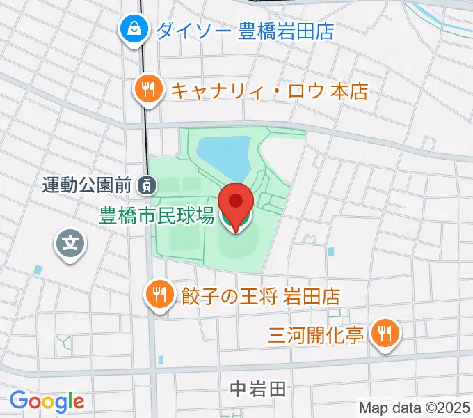 豊橋市民球場の地図