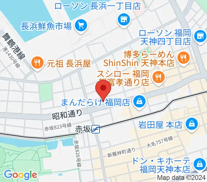 中央録音システムの地図