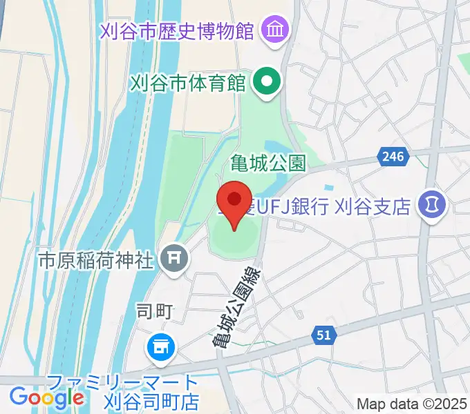 刈谷球場の地図