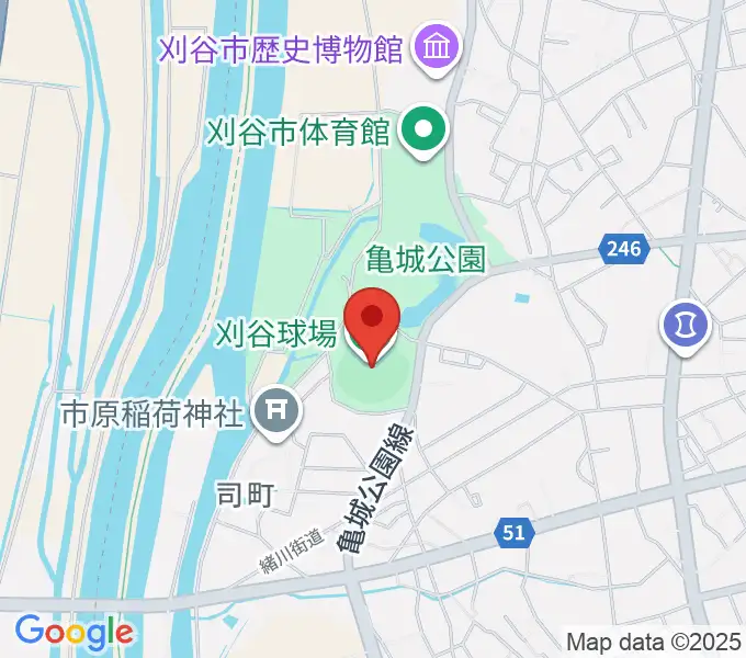 刈谷球場の地図