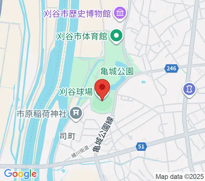 刈谷球場の地図