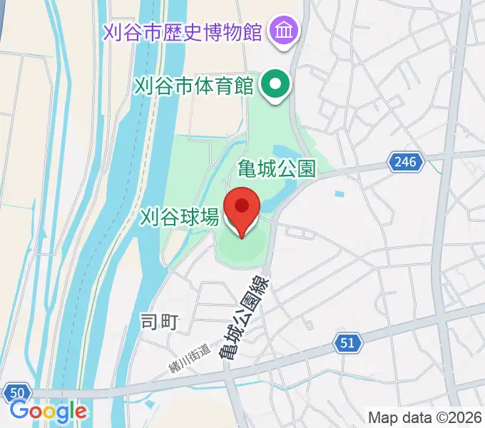 刈谷球場の地図