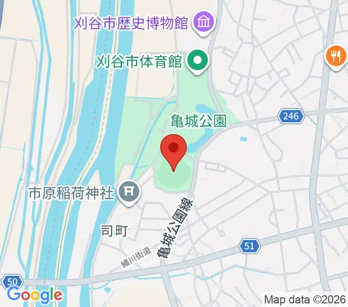 刈谷球場の地図