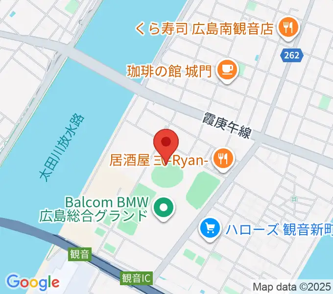 バルコムBMWベースボールスタジアムの地図