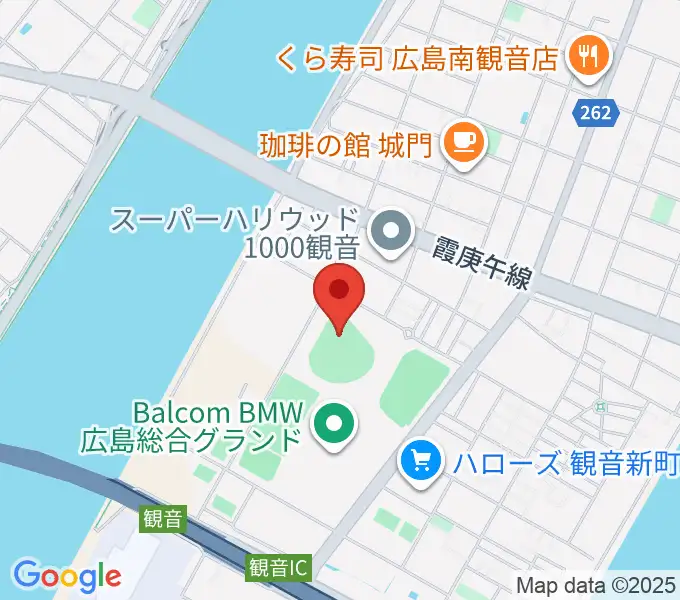 バルコムBMWベースボールスタジアムの地図