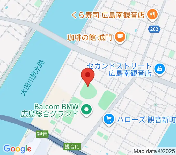 バルコムBMWベースボールスタジアムの地図