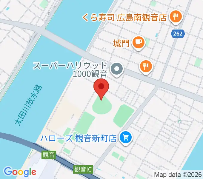 バルコムBMWベースボールスタジアムの地図