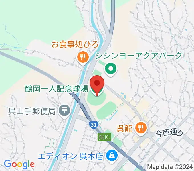 鶴岡一人記念球場の地図