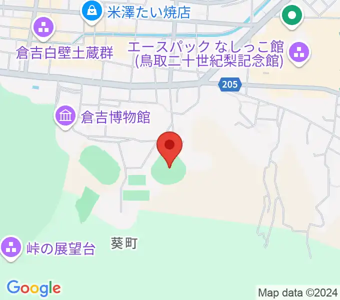 倉吉市営野球場の地図