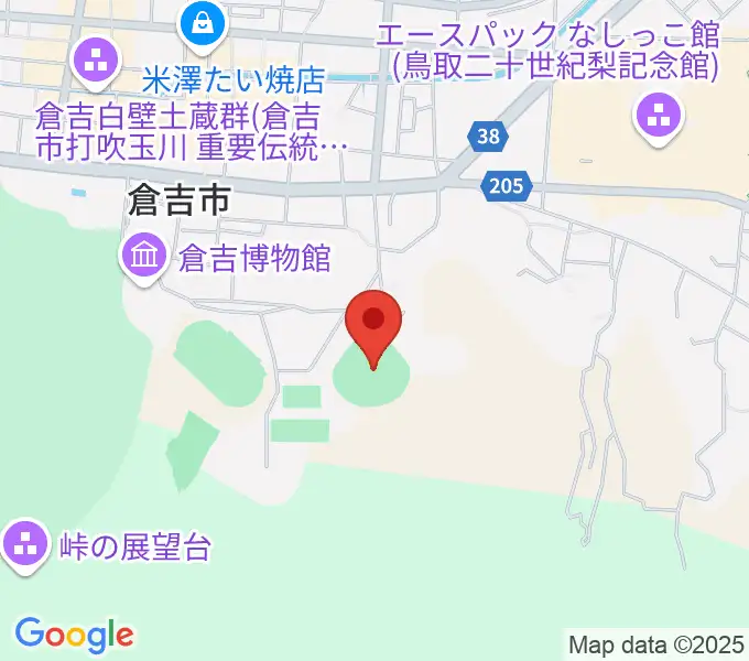 倉吉市営野球場の地図