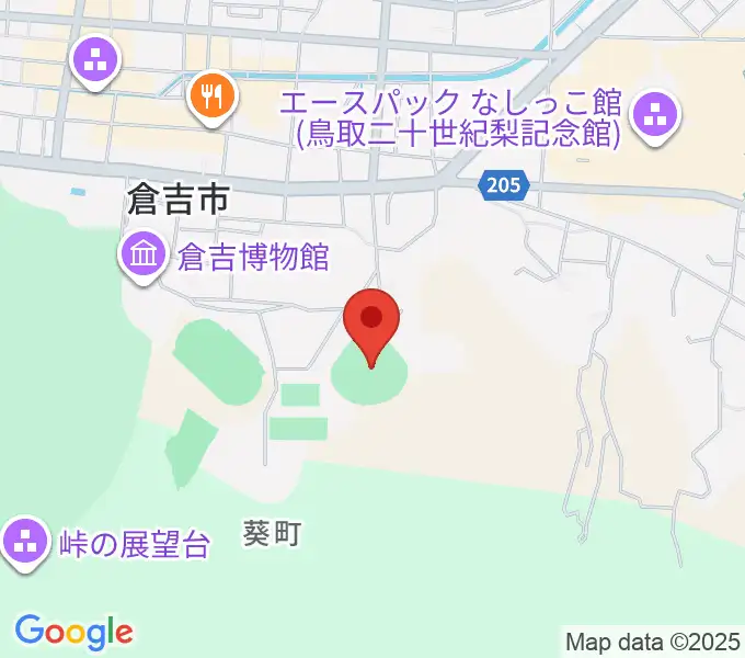 倉吉市営野球場の地図