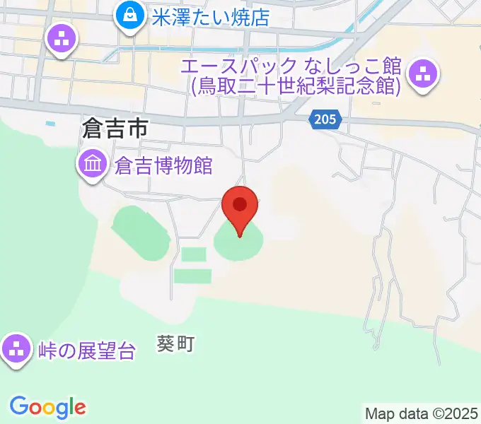 倉吉市営野球場の地図
