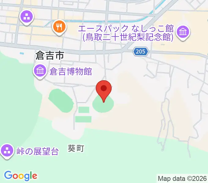 倉吉市営野球場の地図