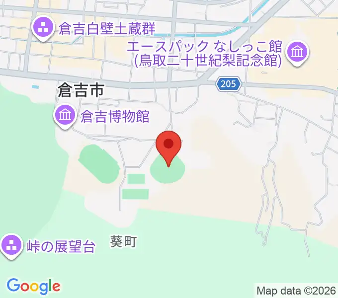 倉吉市営野球場の地図