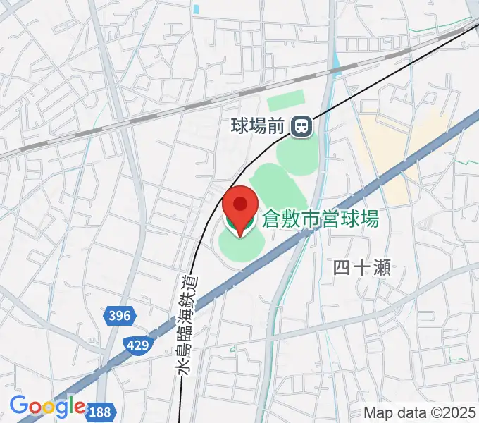 倉敷市営球場の地図