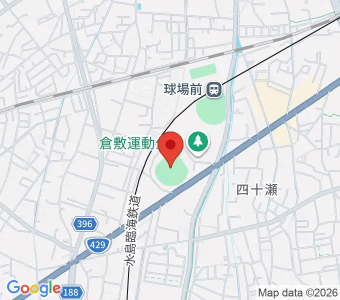倉敷市営球場の地図
