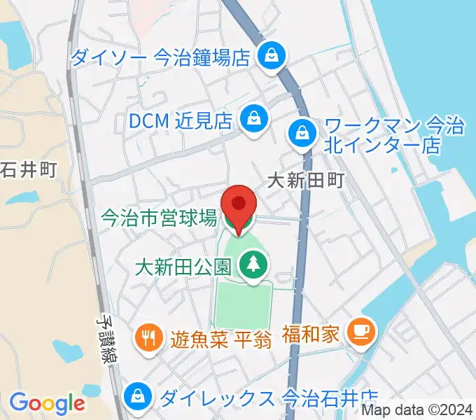 今治市営球場の地図