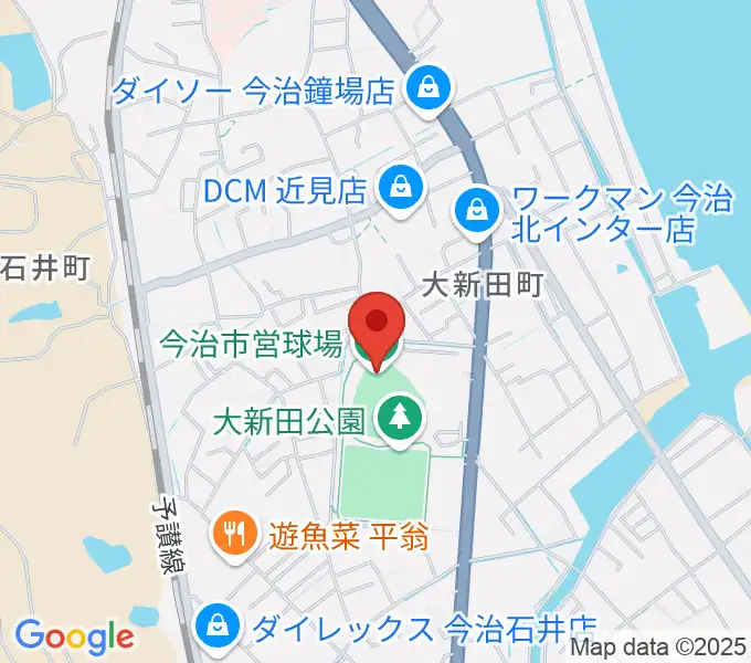 今治市営球場の地図