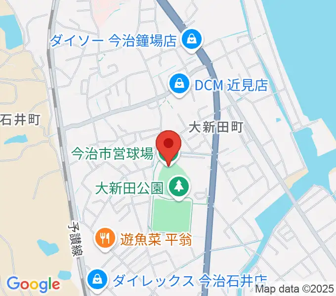 今治市営球場の地図