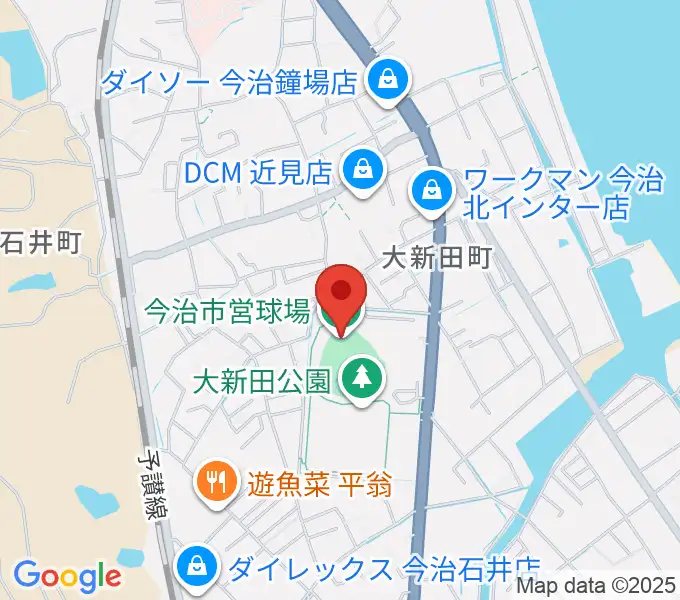 今治市営球場の地図