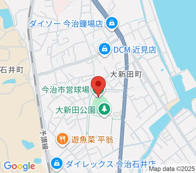 今治市営球場の地図