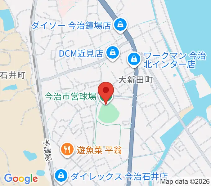 今治市営球場の地図