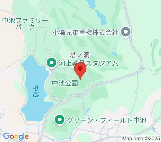 河上薬品スタジアムの地図