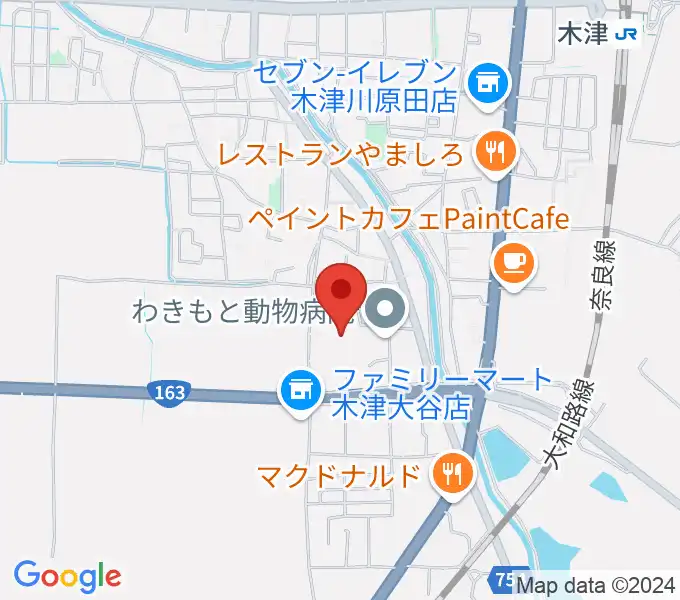 木津川市中央交流会館（いずみホール）の地図