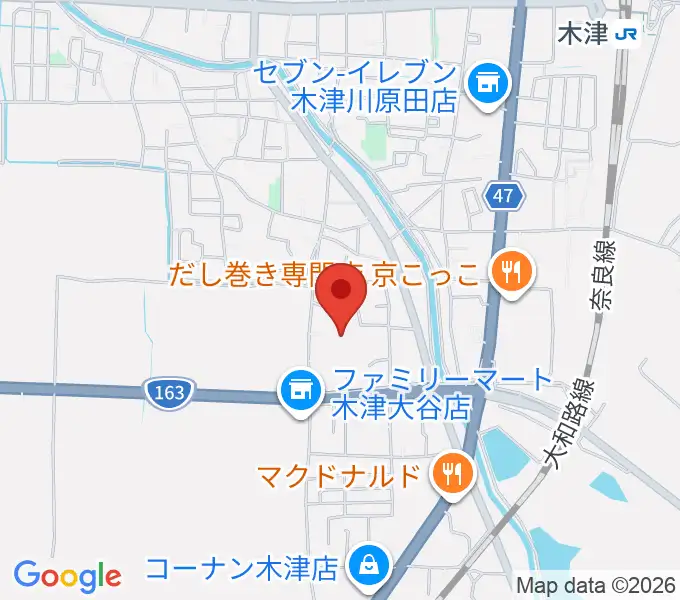 木津川市中央交流会館（いずみホール）の地図