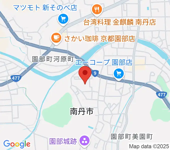 南丹市園部文化会館アスエルそのべの地図