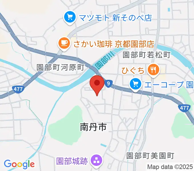 南丹市園部文化会館アスエルそのべの地図