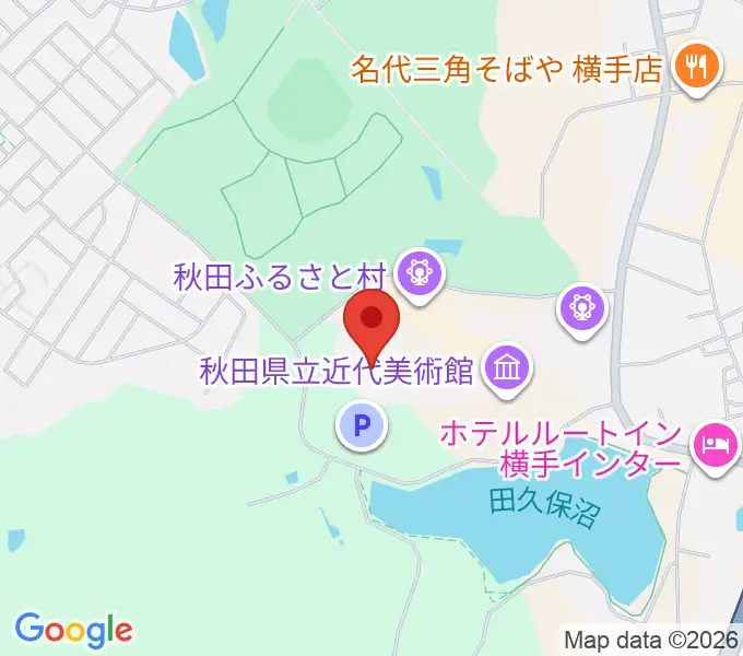 秋田ふるさと村ドーム劇場の地図