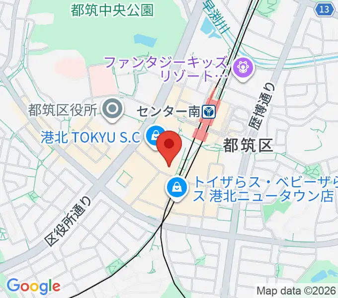 109シネマズ港北の地図