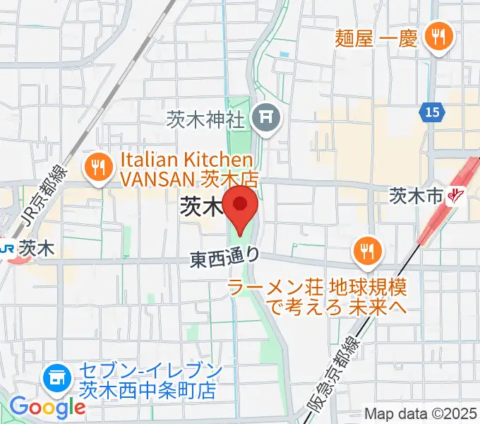 おにクル 茨木市文化子育て複合施設の地図