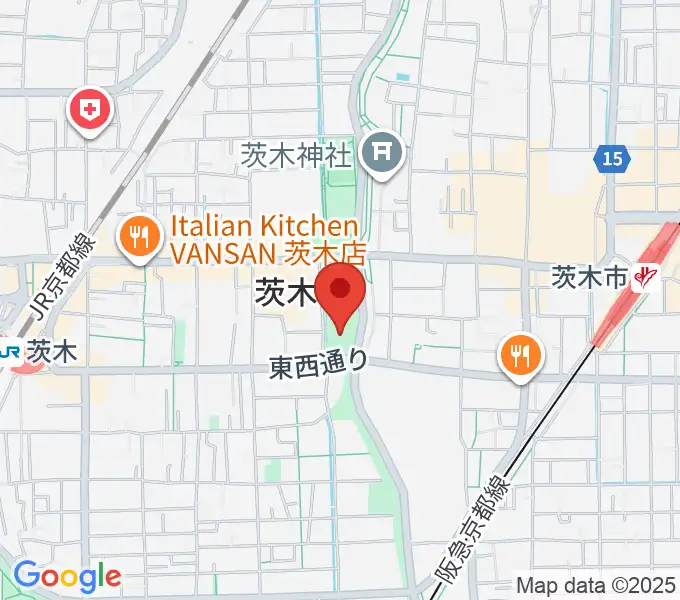 おにクル 茨木市文化子育て複合施設の地図