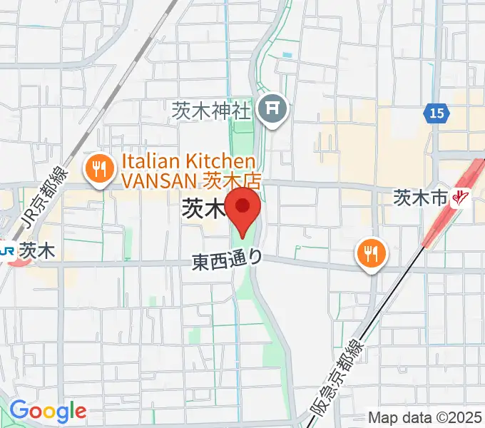 おにクル 茨木市文化子育て複合施設の地図